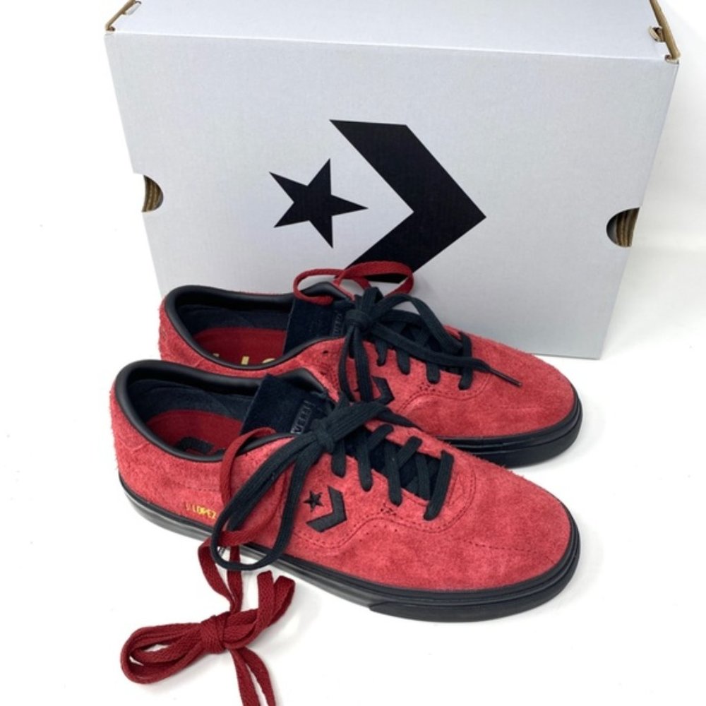 💖MEGA SALE💖Converse Louie Lopez Pro OX Low Top Red Suede Women Shoes 170714C - Picture 7 of 12